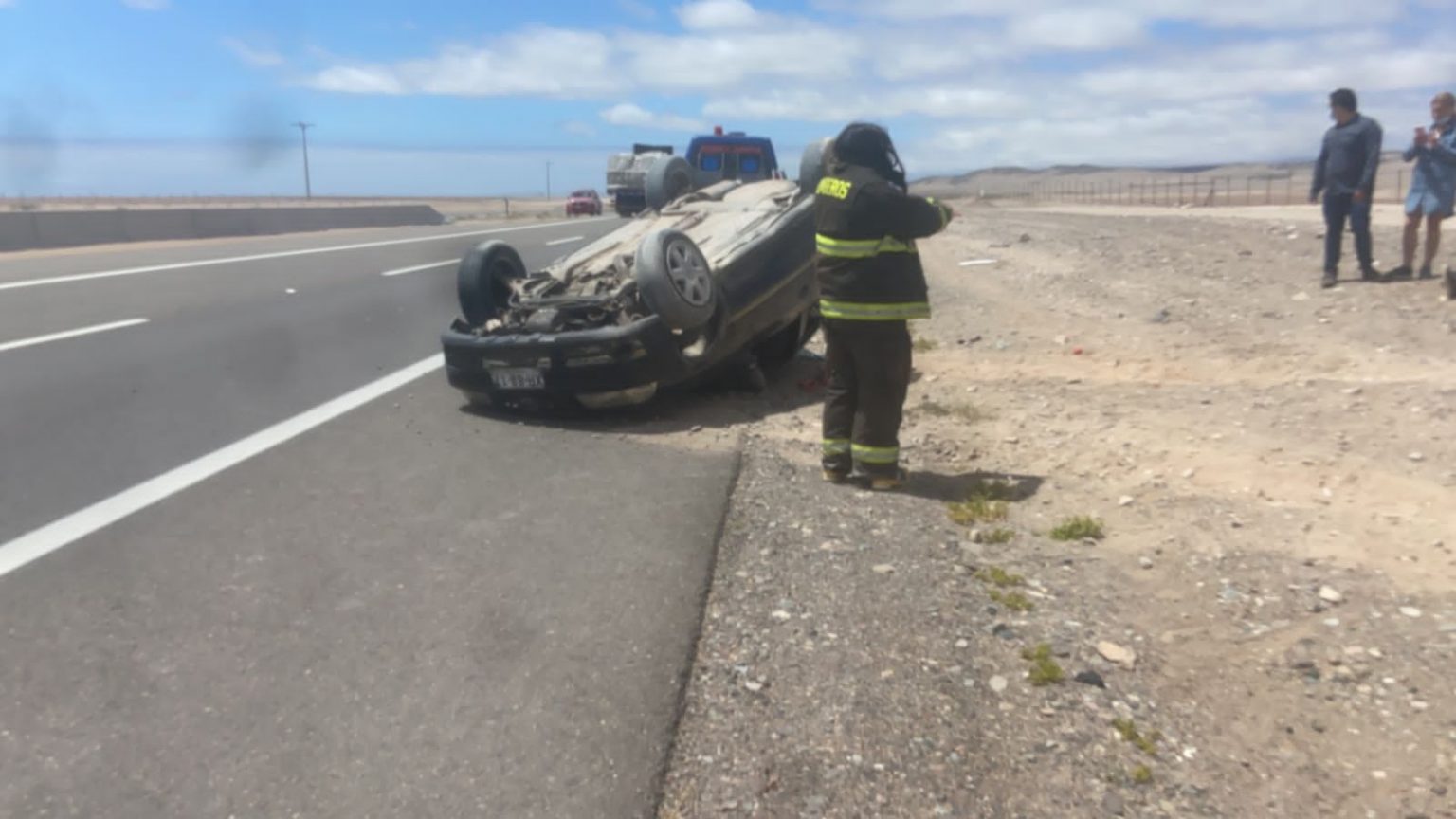 Volcamiento De Veh Culo Menor En Ruta Norte Dej A Una Persona